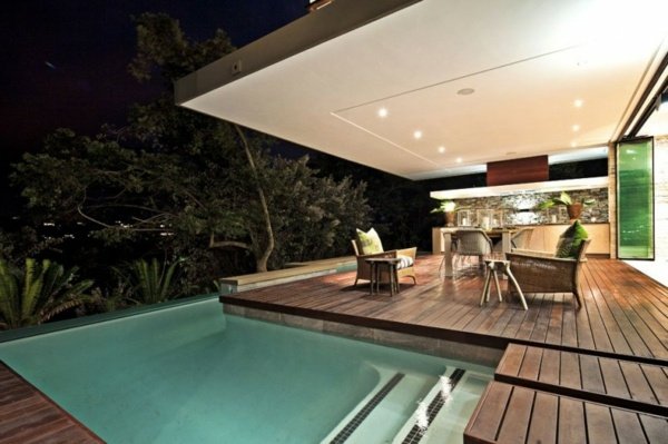 moderná architektúra osvetlenie fasády