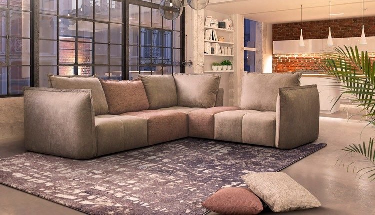 Konfigurujte krajinu obývačky Vintavge Navrhnite si pohovku svojich snov