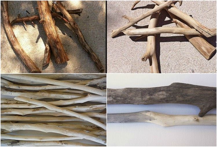 Vyrobte si naplavené drevo sami recept-výsledok-vetvičky-efekt naplaveného dreva-vzhľad