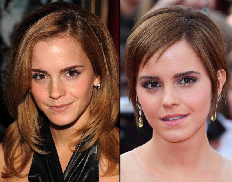 Herečka Emma Watson nosí bočné rozlúčky Trendové účesy-leto-2015-dlhé-vs-krátke-vlasy-Emma-Watson