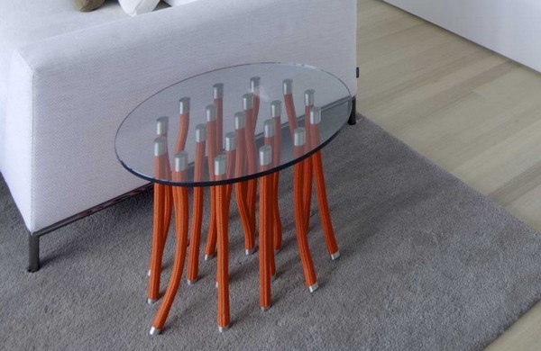 zaujímavý sklenený konferenčný stolík zaujímavé sklo na konferenčný stolík