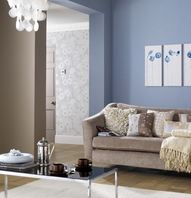 Nápady na farbu stien svetlo modré