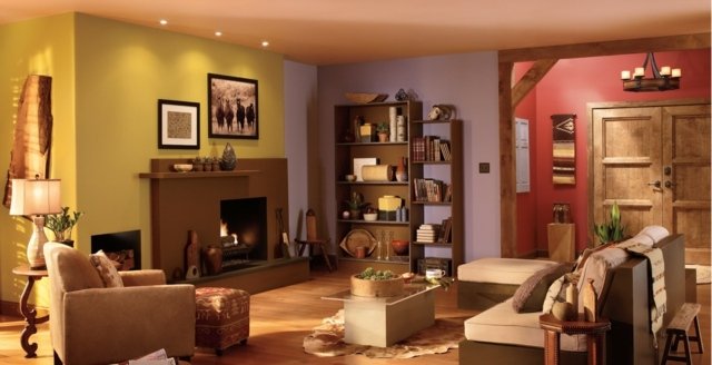 Živé nápady fialová zelená moderná farebná kombinácia