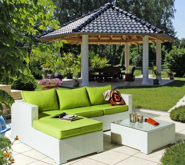 Záhradný nábytok altánok altánok zelenej farby