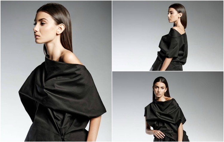 fashion-trend-top bez ramienok-čierna