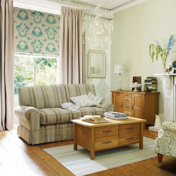 romantická obývačka-monochromatické závesy-béžová