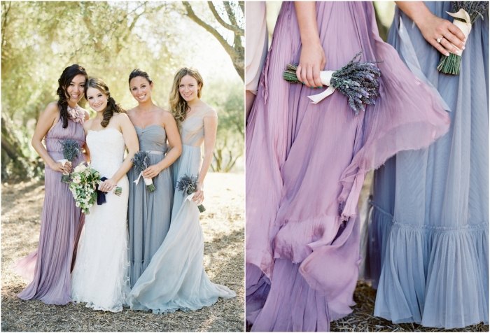 Rôzne-šaty-družičky-lilatoén-levanduľa-kytica