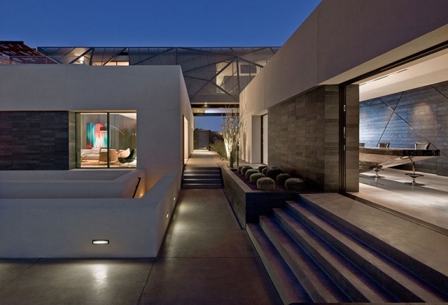 Betónové domy usporiadané nápady na osvetlenie záhradného nábytku