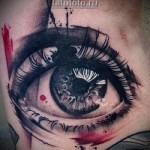 Trash Polka Tattoo - otwarte oko