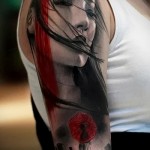 Trash Polka Tattoo - portret Azjatki