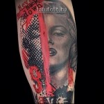 Trash Polka Tattoo - portret Merlina Monroe
