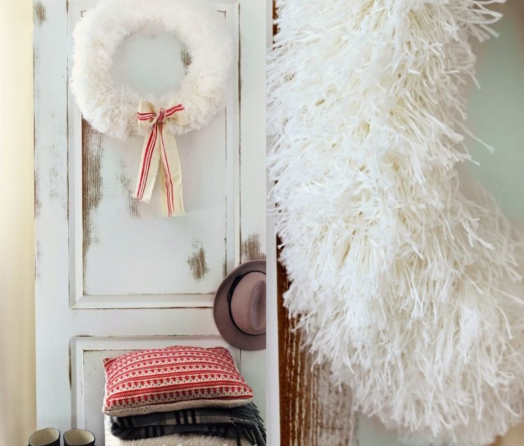 Polystyrénový veniec pre nápady na vianočné dekorácie