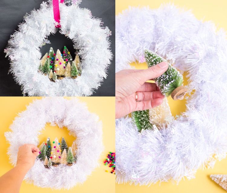 Vyrobte si vianočné ozdoby na dvere, ozdobte slávnostný veniec z polystyrénu