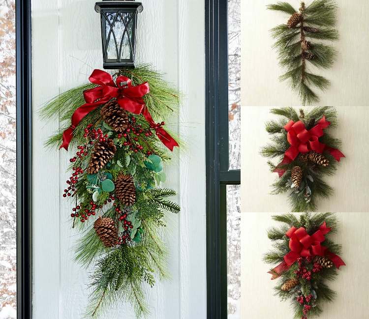 Vyrobte si na Vianoce svoj vlastný cop na dvere Návod na dekoráciu vchodových dverí na advent