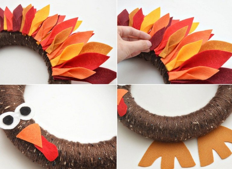 Pomocou horúceho lepidla vytvorte nádherný dverný veniec na jeseň