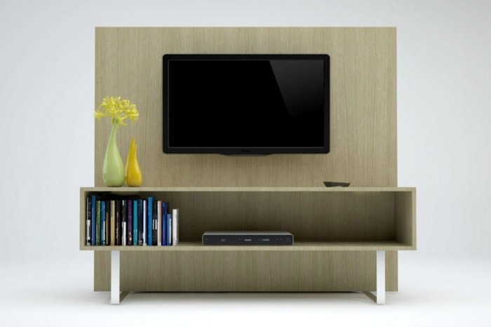 Príborník k televízoru s dreveným vzhľadom