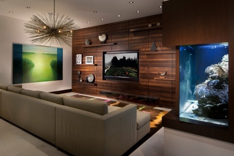 Nástenné laminátové nástenné police na stenu pre televízor