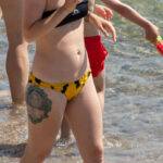 Zdjęcie tatuażu z portretem Merlina Monroe w okrągłej ramce - Street tattoo # 04 - 06.12.2020 dla 4 osób