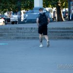 وشم المراكب الشراعية على عجل الرجل الأيسر - وشم الشارع - 1