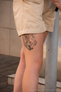 Tatuaż lisa na udzie dziewczyny - 17.09.2020 - 1