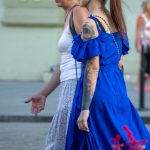 Tatuaż w stylu Treshpolka z portretem dziewczynki na lewym ramieniu i ramieniu młodej dziewczyny - 16