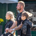 Tatuaż na rękawie z portretem Deda Poole'a na lewym ramieniu mężczyzny - Street tattoo -29.09.