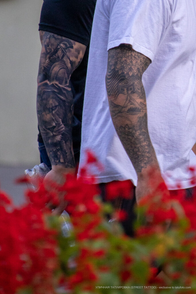Mandala i geometria górski rękaw na ramieniu - street tattoo -29.09.