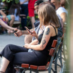 وشم تنين ، فراشة وصورة لفتاة على كتف الفتاة الأيسر وذراعها - وشم صور شارع № 13 - 06/27/2021 3