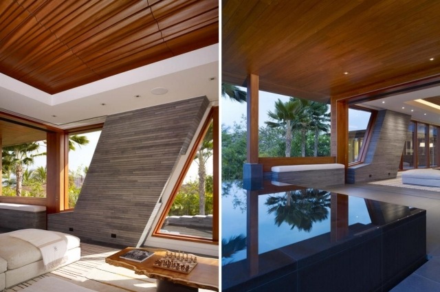 moderný rezidenčný dizajn interiérový dizajn drevené obloženie