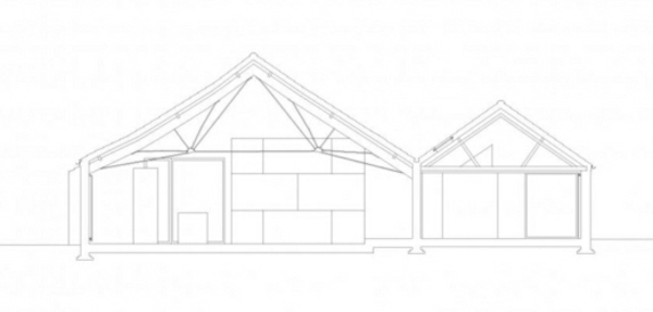 Prerobená stodola s moderným interiérom