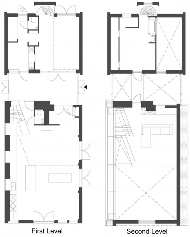 G-Haus Holandsko pôdorys-zrekonštruované pôdorysy domu