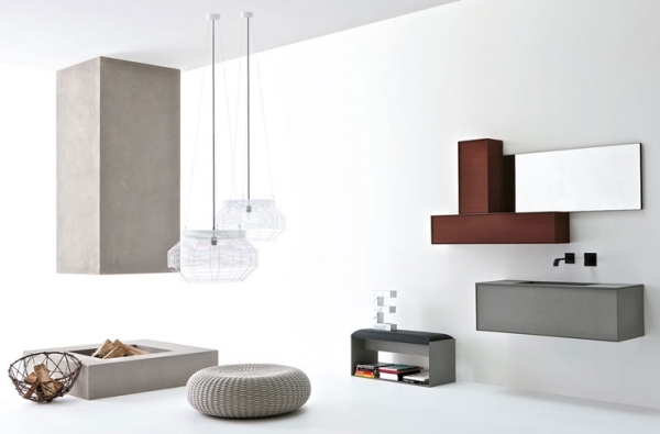 Kúpeľňový vnútorný krb krb otvorené nápady na dizajn Altamarea Taliansko Nápady na vybavenie kúpeľne Vnútorný krb Krb Otvorený dizajn Altamarea Taliansko