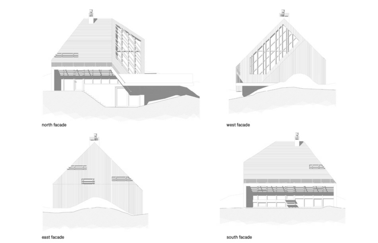 Strecha a fasády domu vo všetkých smeroch plánovať architektúru domové okná v streche projektový nápad