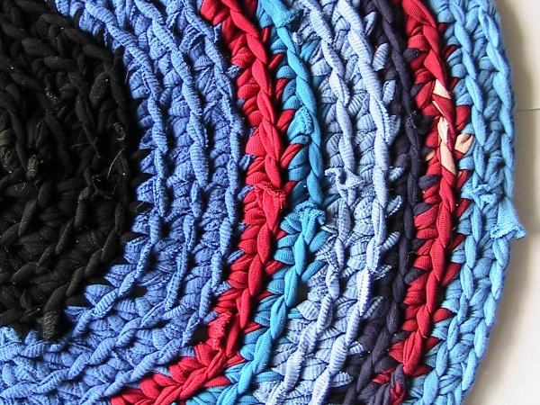 Textilné recyklácia pletenia kobercov Recyklácia textilu na nápady na pletenie kobercov
