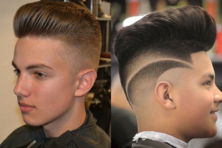 Podrezané účesy pre nápady pre mládež Pompadour