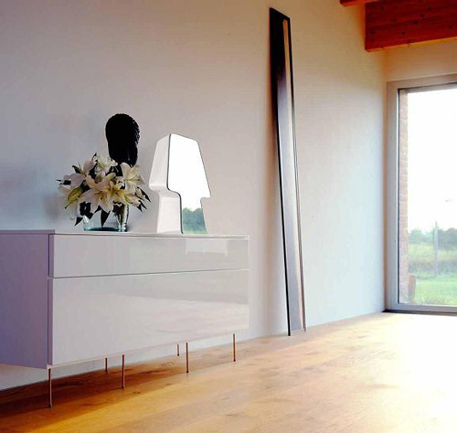 Dizajnová lamela zo zrkadlovej žiarovky ruggiu Dizajnové stolové lampy tieňové ruggiu zrkadlové žiarovky