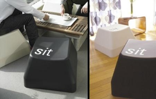 nápady na dizajn stoličky tlačidlo klávesnice neobvyklého tvaru