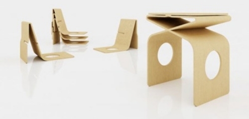 nápady na dizajnérske stoličky neobvyklé kombinácie tvarov panelov