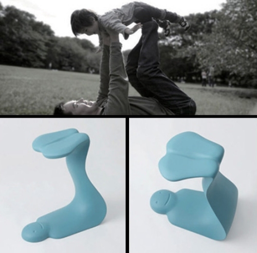 nápady na dizajnérsku stoličku neobvyklého tvaru nohy hore