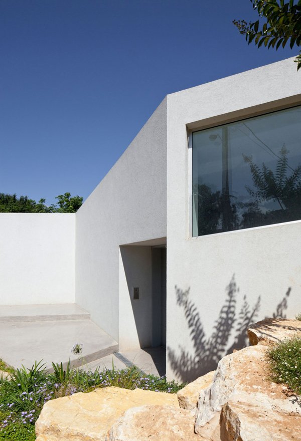 Betónový dom Izraelská záhradná okenná stena