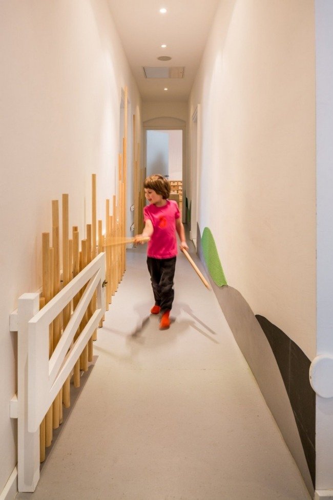 Interiérový dizajn chodby dizajn materská škola denné stacionár Berlin Kita