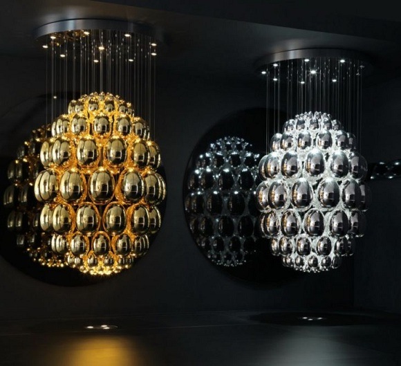 zrkadlový luster-zlato-strieborný