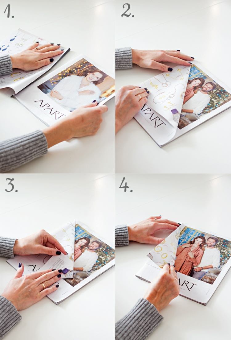 Pokyny pre jedle z papiera z časopisu