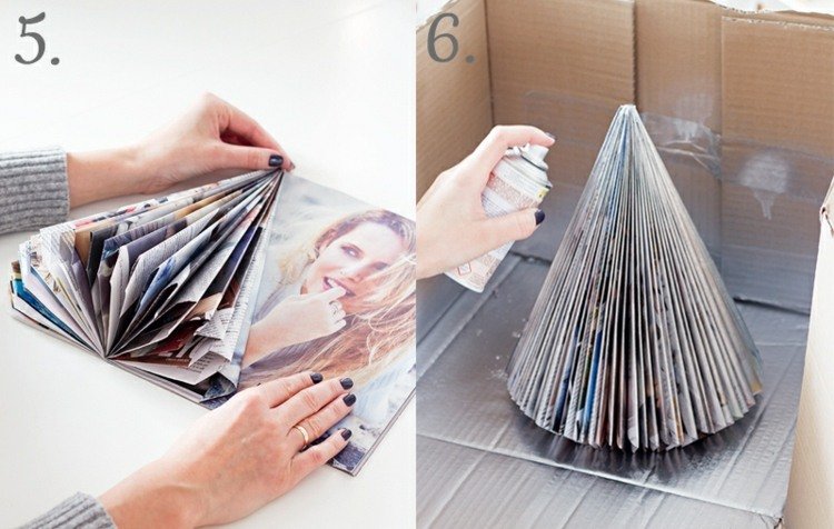 Použite novinový papier na romantické dekorácie vo vianočnom čase