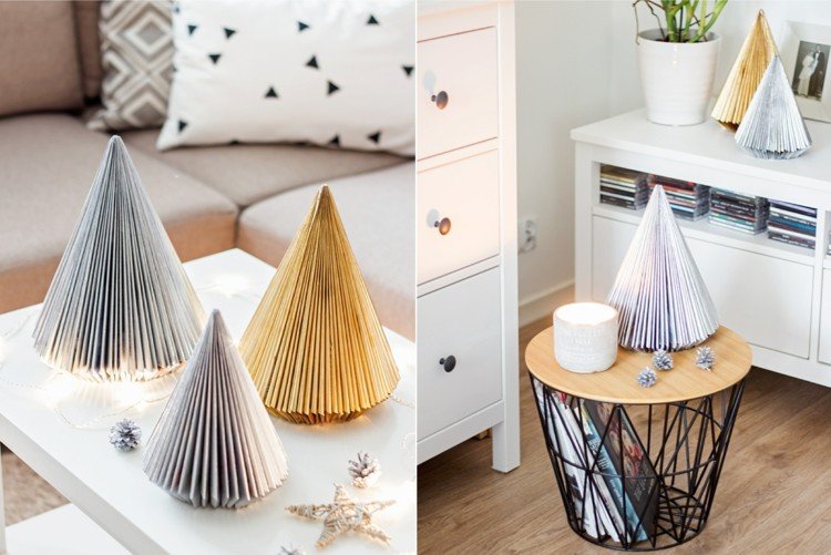 Upcyklácia na Vianoce za moderné dekorácie z časopisu