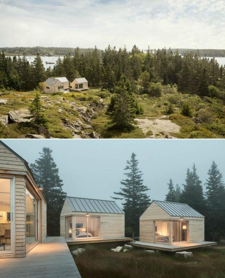 prázdniny-alpy-tri chaty-obytná oblasť-moderná-logika