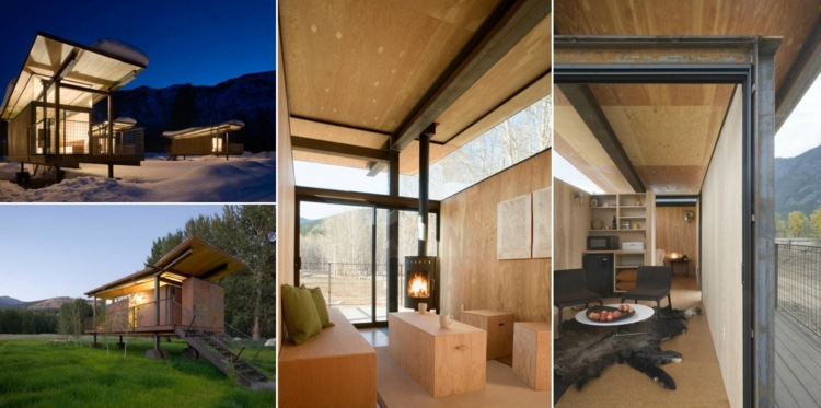 Dovolenka-v-Alpách-Mazama-USA-penzión-obývačka-drevený nábytok