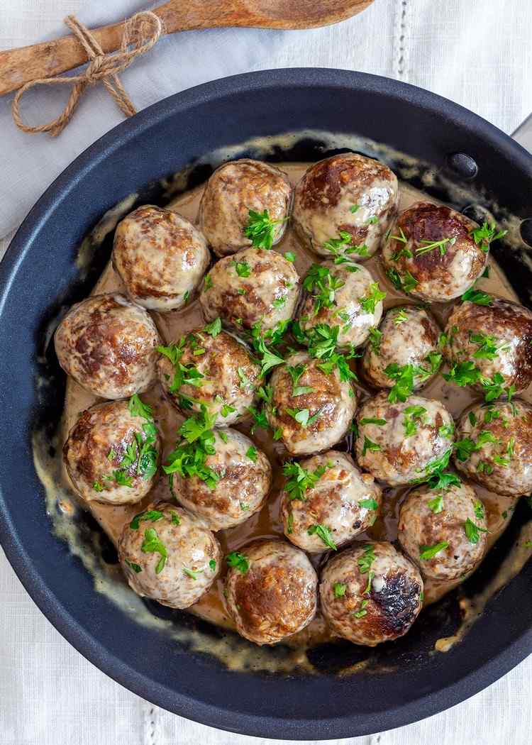Vegánsky köttbullar cícer recept na švédske fašírky Ikea