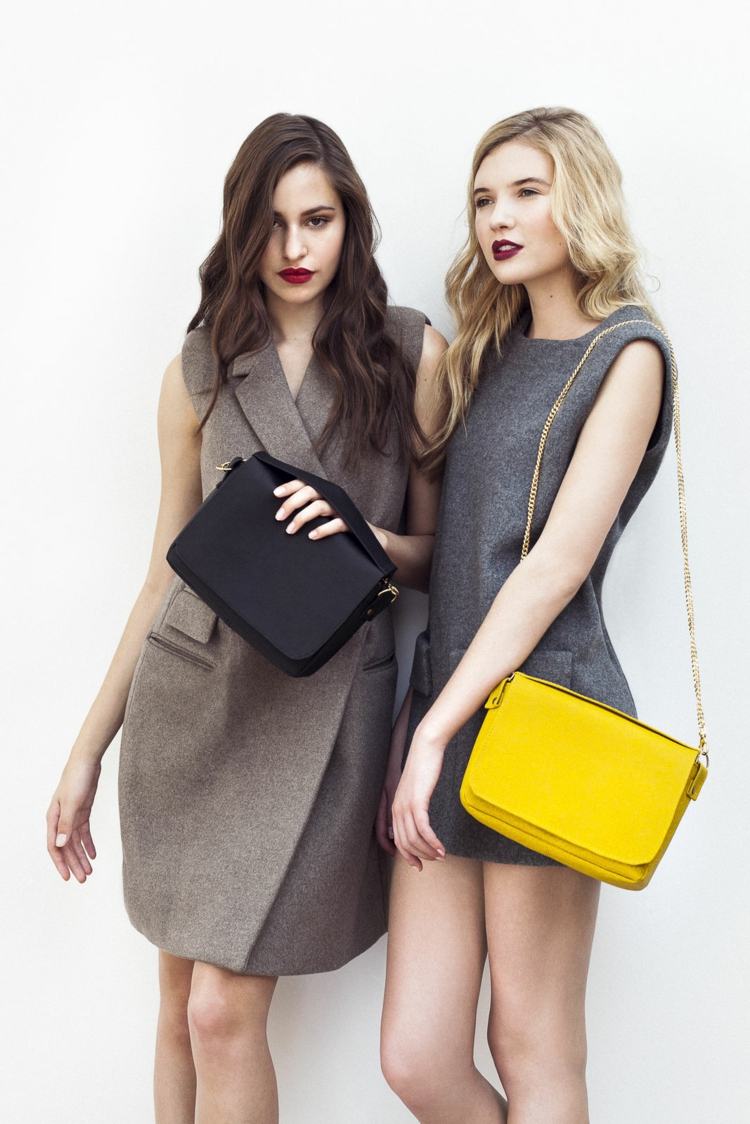 Vegánske kabelky od Wilby v čiernej a žltej farbe fashion-vegan-wilby-tašky-žlté-šaty