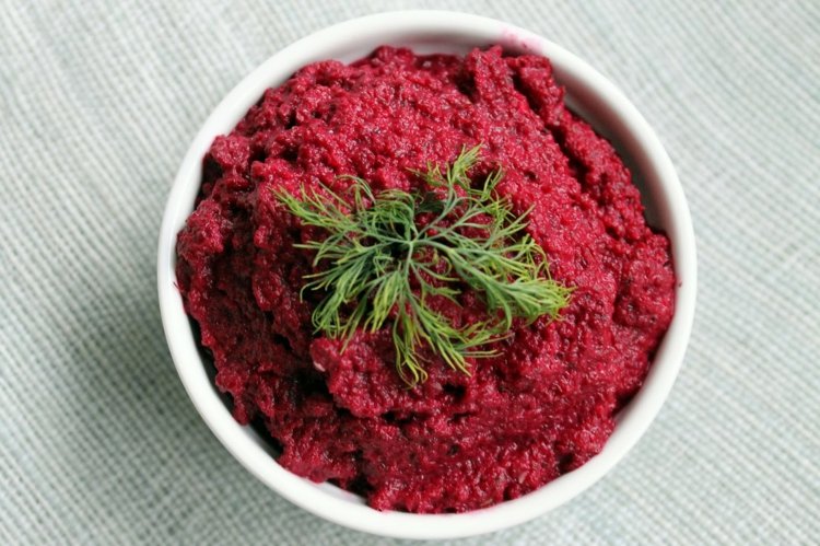 recept na vegánsku omáčku cvikla viskózny kôprový dip